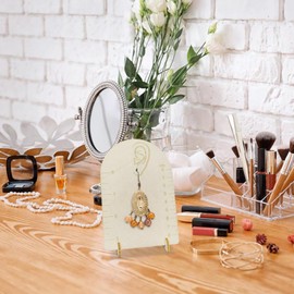 Earring Holder for Measuring | Earring Holder Wooden Display Stand with Measurement - Arch-Shaped Jewelry Organizer Measuring Earring Display for Studs