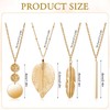 Long Necklaces for Women，4 PCS Boho Style Pendant Necklace Costume