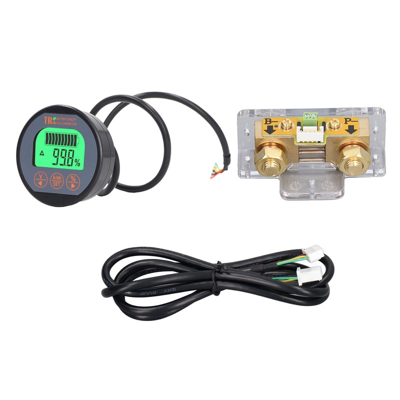 Battery Monitor Waterproof Reverse Connection Protection Battery Voltage Indicator 100V