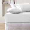 Purity Home 100% Cotton White Fitted Sheet Double Bed 35cm