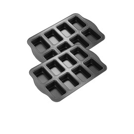 8 Mini Loaf Tins Loaf Pan Non-Stick Carbon Steel Baking Pan Baking Pan Grey (1 Set)