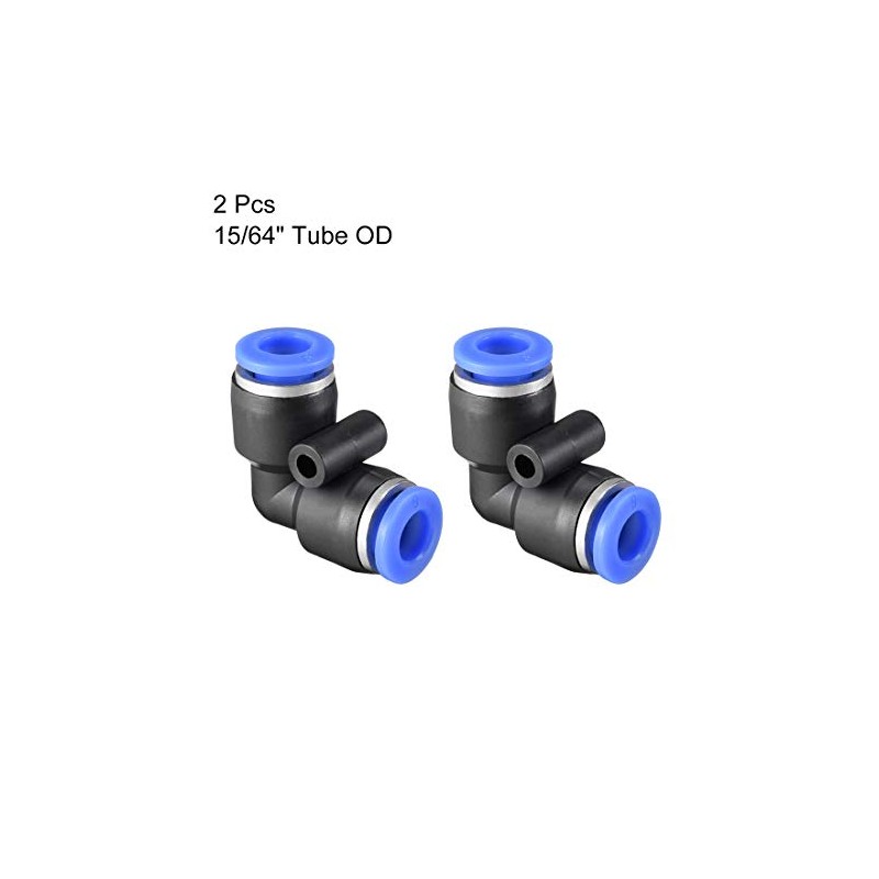 sourcing map Plastic Elbow Push to Connect Tube Fitting 6mm
