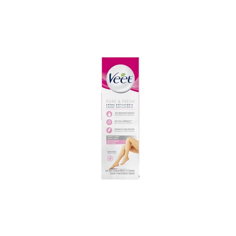 Veet Pure & Fresh Crema Depilatoria para Piel Normal Envase