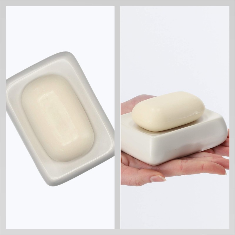 KADAX Soap Dish, 12 x 10 cm, Ceramic Soap Dish