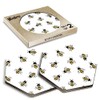 2 x Hexagon Coasters - Little Bumble Bee Pattern Cork