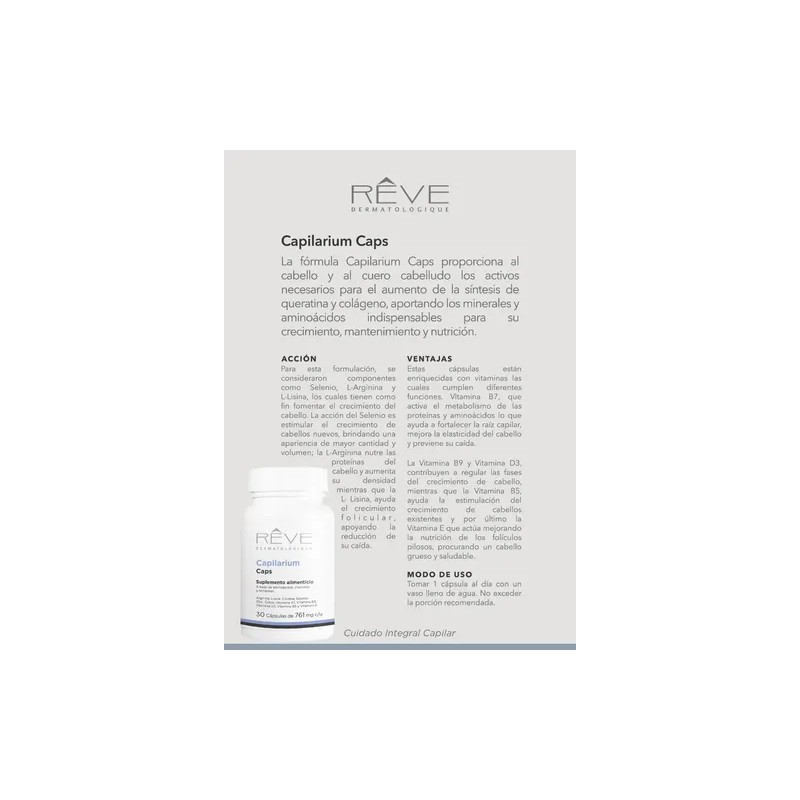 Reve Capilarium Capsulas Suplemento Alimenticio 30 Capsulas