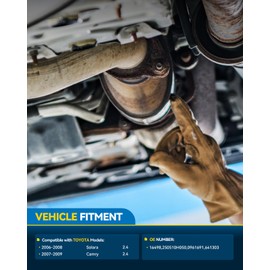 PHILTOP Catalytic Converter Stainless Steel Fit For 2007-2009 Camry Base/CE/LE/SE/XLE 2.4L, 2006-2008 Solara 2.4L Replace 16498 Direct-Fit (EPA Compliant)