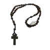 Inca Wood Rosary Beads Surf Necklace - Brown
