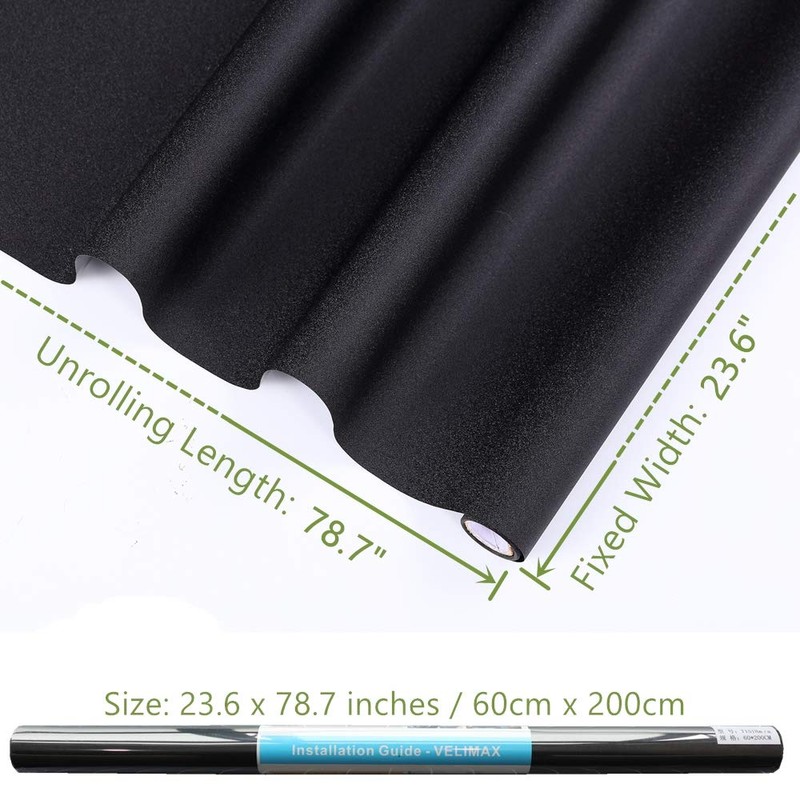 VELIMAX Static Cling Total Blackout Window Film Privacy Room Darkening