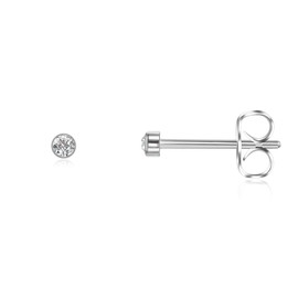 Titanium Earrings Hypoallergenic Women Men Girls G23 Titanium Mini Stud Earrings Small Cubic Zirconia Stud Earrings 2/3/4/5 mm, Cubic Zirconia, Cubic Zirconia
