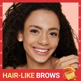 Microblading Eyebrow Pen - 2-in-1 Dual-Ended Eyebrow Pencil with Micro-Fork Tip & Precise Brush-Tip for Natural, Long Lasting Brows - Dark Brown