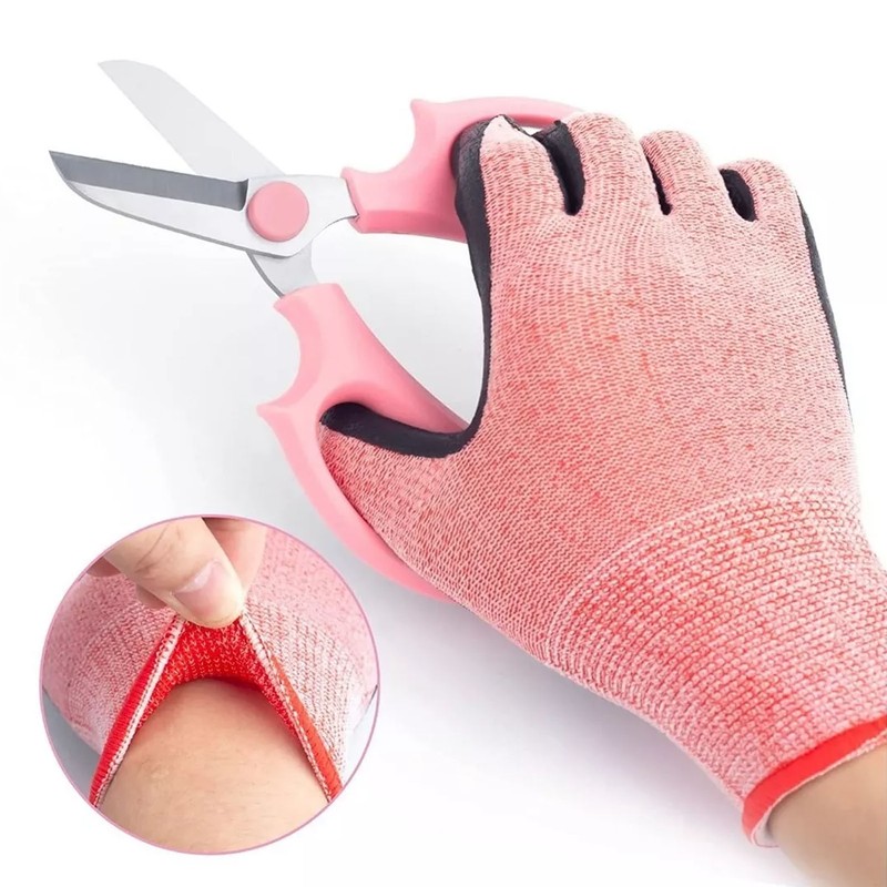 Flower Scissors Rose Stripper Thorn Remover Tool Garden Gloves Set