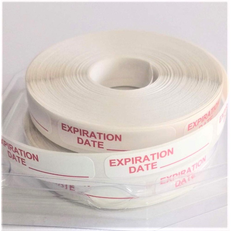 Expiration Date Labels (1000, 2-500 Rolls)
