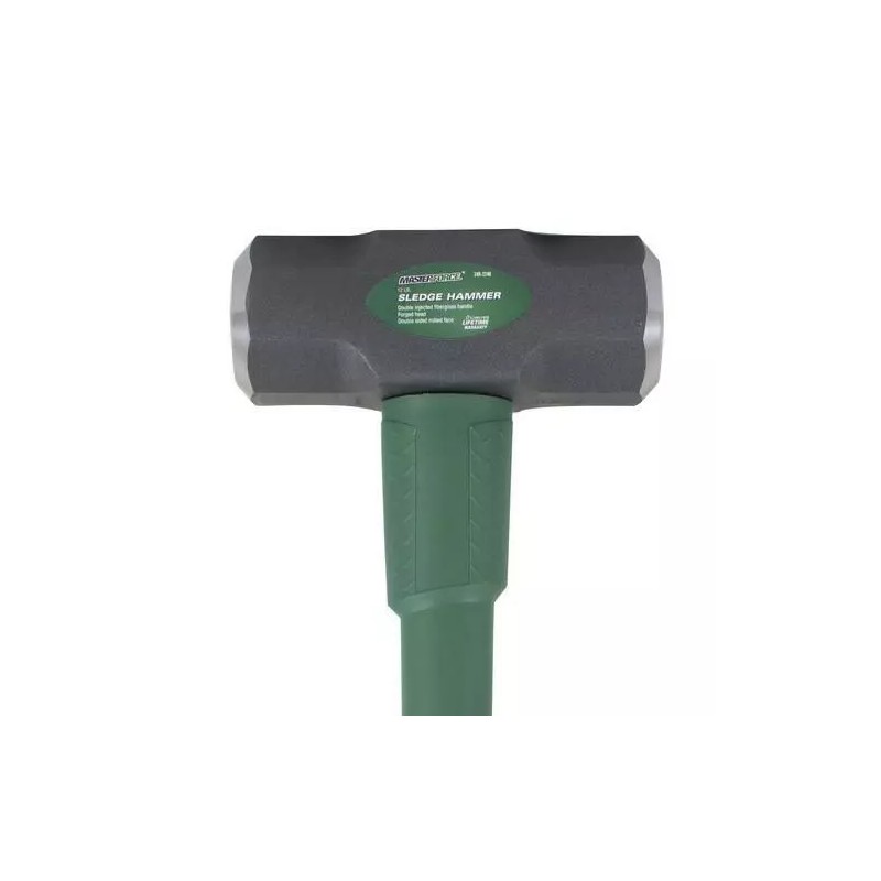 Masterforce 12 Lb Fiberglass Handle Sledge Hammer Tempered Steel Head