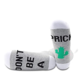 JXGZSO Cactus Socks Gardener Gift Cactus Lover Gift Don't Be a Prick Socks Plant Lovers Gift (Prick 1 pair)