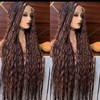 BOHO Knotless Braided wig - braids: Brown knotless boho braids,
