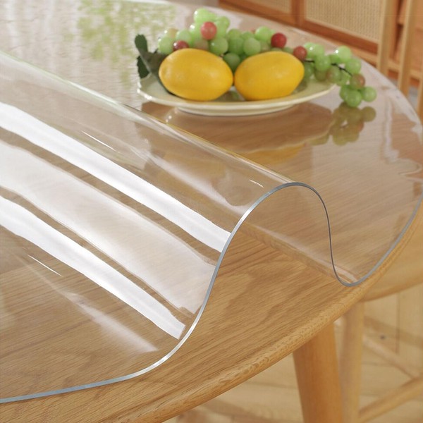 72 Inch Clear Round Table Cover Protector 1.5mm Thick Table