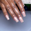 Xcreando Baby Pink Press On Nails Medium Long Square Coffin,