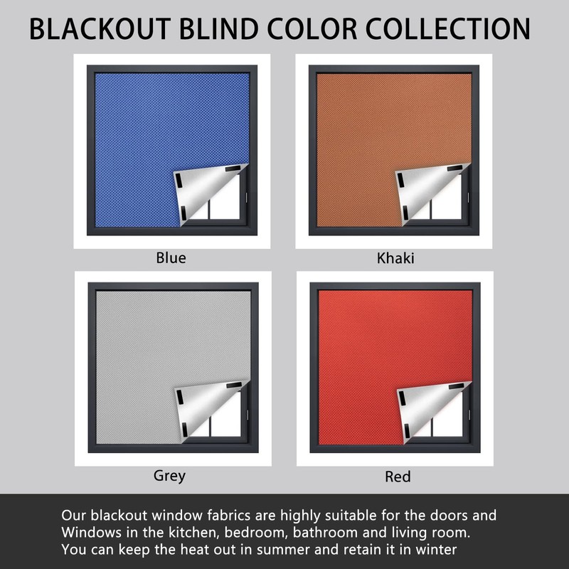 Versatile Portable Roller Blind-Stick On Blackout Blind for Windows,Temporary Curtains,