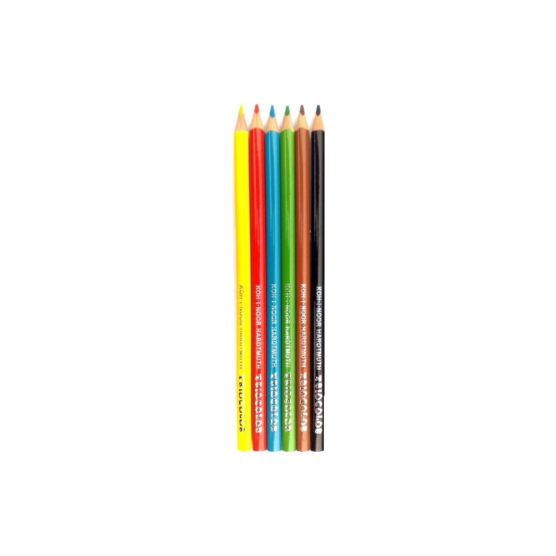 KOH-I-NOOR Triangular Coloured Pencil (Pack of 6)