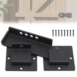 7.5" Heavy Duty Flip Gate Latch Lock with Padlock Hole - Adjustable Carbon Steel Door Latch for Wooden Fence, Barn, Shed | 4mm Thick | Rustproof & Dual Plates