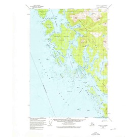 YellowMaps Sitka C 7 AK topo map, 1:63360 Scale, 15 X 15 Minute, Historical, 1951, Updated 1976, 21.9 x 18 in - Polypropylene