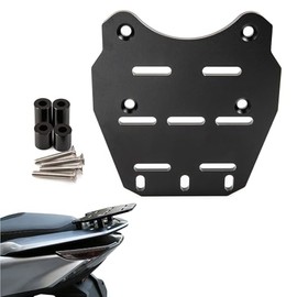 Motorcycle Rear Pannier Rack Motorcycle Luggage Holder CNC Aluminium Alloy Pack Carrier Bracket PCX 125 150 2014 2019 (Black)