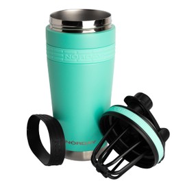 NORDAY | Shaker Proteina de Acero Inoxidable | Pre Workout Shaker Gym - Vaso para Proteina - Botella Mezcladora de Coctelera | Tapa Hermética Antiderrame - Protein Vaso Shaker Aqua 25oz