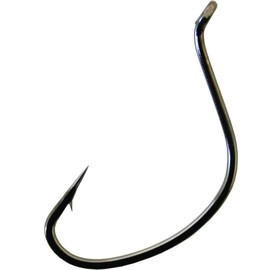 Gamakatsu 52412 Shiner Loose Hook with Upturned Eye, Black Finish