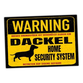Dachshund Sign Warning Security System Door Sign Dog Sign Dog Teckel Dachshund