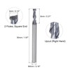 sourcing map 4pcs 3mm Dia 4mm Shank Square Nose End