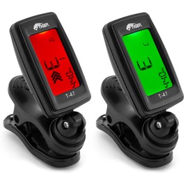 TIGER T-47 Clip-On Guitar Tuner - Chromatic Tuner for Guitar, Ukulele and Violin