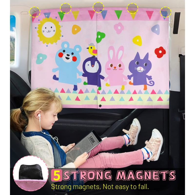 Car Window Shade for Baby, 2pcs Magnetic Auto Sun Shades