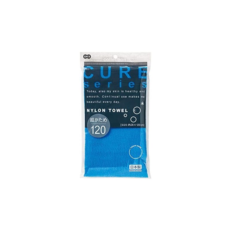 Toalla de baño exfoliante japonesa OHE Cure Series Azul 120