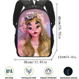 CHENGLI Kids Martinez Children School Bag,Martinez Cartoon School Travel Rucksacks Book Bags 3D Printed Cartoon Large Capacity Martinez For Girl Elementary and Middle School Students