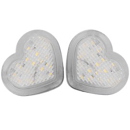 MASO Heart Shaped Side Marker, LED Light, Heart LED Side Signal Light, Fit for 12-24V Cars, Vans, Trucks, Trailers, White Light