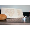Spruchreif Breakfast board with engraving word heart "Oma", perfect gift