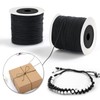 Black Nylon Cord for Bracelet Making, 0.8mm x 200m No-Elastic