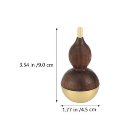 BESPORTBLE Wu Lou Feng Shui Sculpture Brass Walnut Wood Standing Figure Lucky Charm Chinese Lucky Treasure Amulet Desktop Ornament Gifts Housewarming Birthday