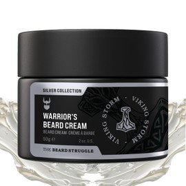 Beard Cream for Men by Beard Struggle -Viking Storm Beard Butter, Moisturizer & Softener for Men - Itch Relief, Hydration with Avocado & Jojoba Oils - Beard, Mustache & Corase Growth Cream, 50g