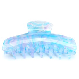 QinGoo Large Blue Hair Clip, Hair Clip, Buns Clip, Adult Hair Accessory, Cute, Stylish, Korean, Women's, 1 Piece (4.7 x 1.6 inches (12 x 4 cm), Blue