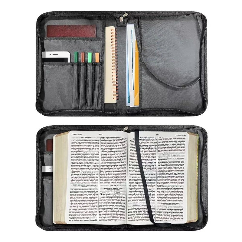 Leather Bible Cover Case for Women,Medium Bible Bag with PU