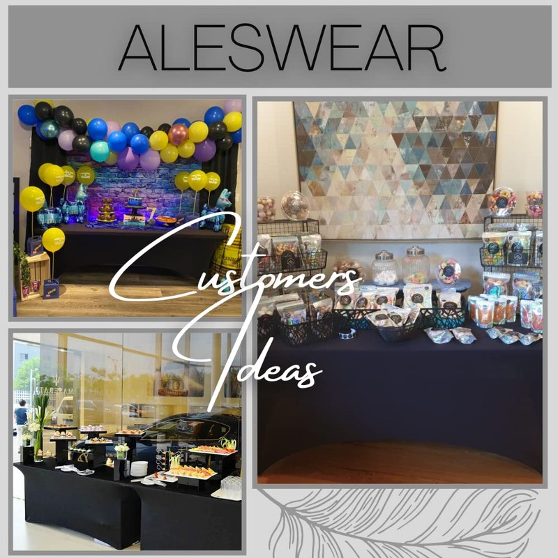 ALESWEAR 6ft Spandex Tablecloths for Home Rectangular Table Fitted Stretch