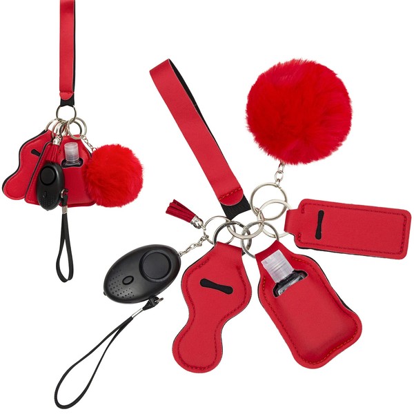 REZIME Keyring Keychain Set for Women Girls with Personal Alarm,