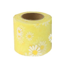 Ribbon, 23m Daisy Flowers Summer Spring Patterned Ribbons Roll, for Crafts Wreaths Garland Bows Christmas Wedding Party Decoration (Yellow)