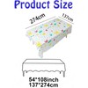5 Pack Disposable Plastic Tablecloths,Premium Rectangle Table Cover for Yard
