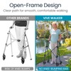 Vive Mobility Lightweight Walker for Seniors - Narrow, Folding Walker