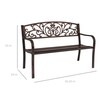 Best Choice Products Outdoor Bench Steel Garden Patio Porch Furniture