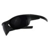 PLOPLO Super Dark Black Polarized Sunglasses Biker Rider Wrap Around