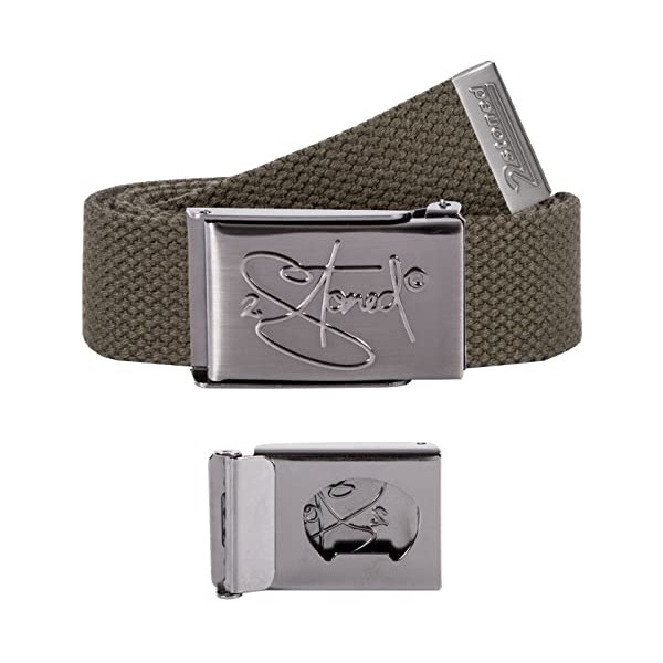 2Stoned Belt Buckle Matte Embossed with Bottle Opener in Olive
